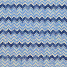 Load image into Gallery viewer, Blue Zig Zag Printed Table Cloth