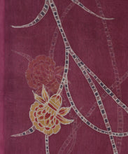 Load image into Gallery viewer, Maroon & Yellow Leaves Eco Print Saree With Blouse Piece