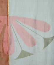 Load image into Gallery viewer, Brown Border Flower Jamdani Motif Saree With Blouse Piece