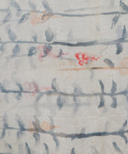 Load image into Gallery viewer, Orange Border Flower Hand Painted Saree With Blouse Piece