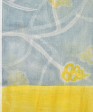 Load image into Gallery viewer, Yellow Leaves Hand Painted Saree With Blouse Piece