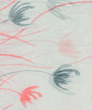 Load image into Gallery viewer, Orange & Grey Flower Hand Painted Saree With Blouse Piece