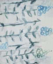 Load image into Gallery viewer, Sky Blue Flower Hand Painted Saree With Blouse Piece