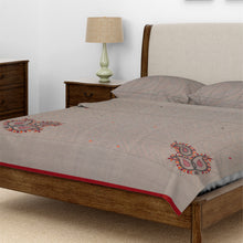 Load image into Gallery viewer, Multicolour Paisley Kantha Embroidery Bedcover