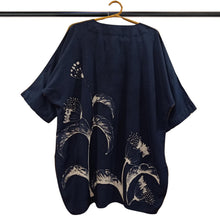 Load image into Gallery viewer, Beige & Navy Blue Balloon Dress