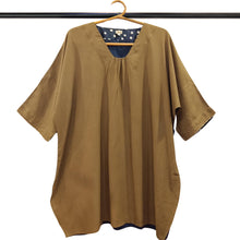 Load image into Gallery viewer, Beige & Navy Blue Balloon Dress