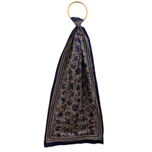 Load image into Gallery viewer, Black Colour Base Kantha Stitched Stole