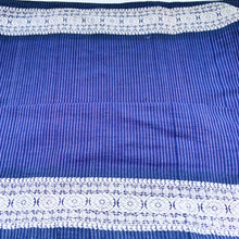 Load image into Gallery viewer, Blue & White Stripes Woven Border Fabric