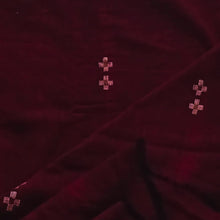 Load image into Gallery viewer, Brown With Yellow Jamdani Motif Fabric