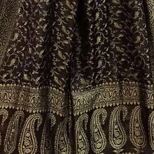 Load image into Gallery viewer, Dark Grey Benarasi Silk Stole