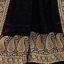 Load image into Gallery viewer, Dark Maroon Benarasi Silk Stole