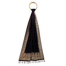 Load image into Gallery viewer, Dark Maroon Benarasi Silk Stole