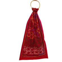 Load image into Gallery viewer, Dark Red Colour Base Kantha Stitched Stole