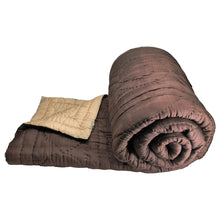 Load image into Gallery viewer, Deep Brown Reversible Quilt