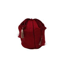 Load image into Gallery viewer, Deep Red Rectangle Silk Batua Bag