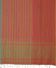 Load image into Gallery viewer, Green Border Stripes Saree