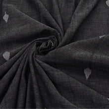 Load image into Gallery viewer, Grey & White Leaf Jamdani Buti Fabric