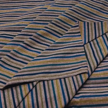 Load image into Gallery viewer, Grey With Multicolour Stripes Fabric