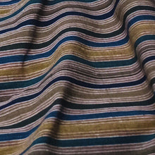 Load image into Gallery viewer, Grey With Multicolour Stripes Fabric