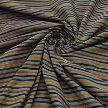Load image into Gallery viewer, Grey With Multicolour Stripes Fabric