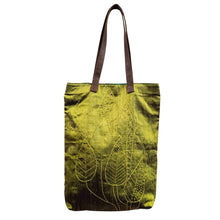 Load image into Gallery viewer, Leafy Elegance Kantha Stitched Shoulder Bag