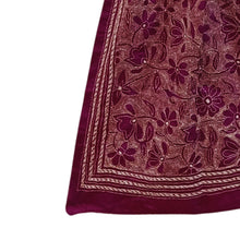Load image into Gallery viewer, Maroon Colour Base Kantha Stitched Stole