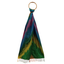 Load image into Gallery viewer, Multi Coloured Stripes Benarasi Silk Stole