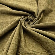 Load image into Gallery viewer, Natural Dye Handwoven Olive Green Textured Fabric