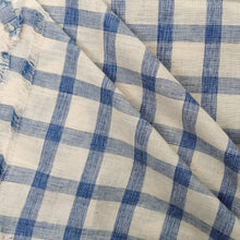 Load image into Gallery viewer, Navy Blue Checks Fabric