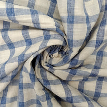Load image into Gallery viewer, Navy Blue Checks Fabric