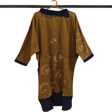 Load image into Gallery viewer, Navy Blue Collar Batik Dress
