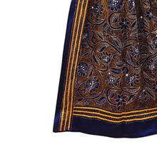 Load image into Gallery viewer, Navy Blue Colour Base Kantha Stitched Stole