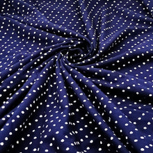Load image into Gallery viewer, Navy Blue With White Dots Fabric