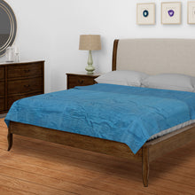 Load image into Gallery viewer, Ocean Mist Kantha Stitched Bedcover
