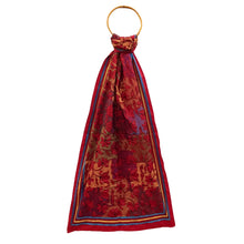 Load image into Gallery viewer, Red Colour Base Kantha Stitched Stole