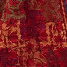 Load image into Gallery viewer, Red Colour Base Kantha Stitched Stole