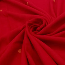 Load image into Gallery viewer, Red With Yellow Border Jamdani Buti Fabric