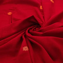 Load image into Gallery viewer, Red With Yellow Jamdani Motif Fabric