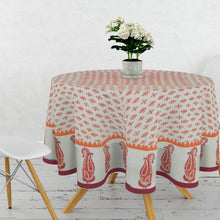 Load image into Gallery viewer, Round Paisley Border Table Cloth