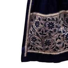 Load image into Gallery viewer, Navy Blue Colour Base Kantha Stitched Stole