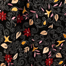 Load image into Gallery viewer, Black Colour Base With Multicolour Kantha Stitched Stole