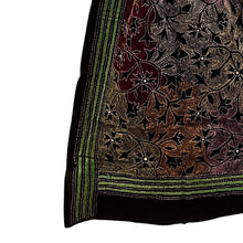 Load image into Gallery viewer, Black Colour Base With Multicolour Kantha Stitched Stole
