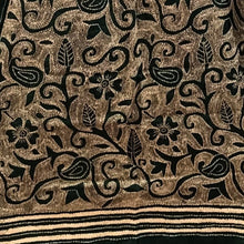 Load image into Gallery viewer, Black Colour Base With White Kantha Stitched Stole