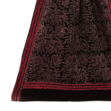 Load image into Gallery viewer, Black Colour Base With Red Border Kantha Stitched Stole