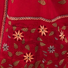 Load image into Gallery viewer, Red Colour Base Kantha Stitched Stole