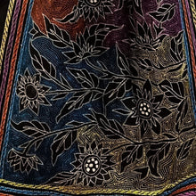 Load image into Gallery viewer, Black Colour Base Kantha Stitched Stole