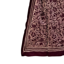 Load image into Gallery viewer, Maroon Colour Base Kantha Stitched Stole