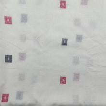 Load image into Gallery viewer, White With Multicolour Jamdani Buti Fabric