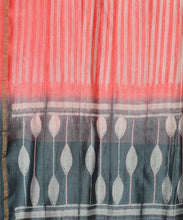 Load image into Gallery viewer, Silk Shibori Leaf Pattern & Tassel Pallu Saree