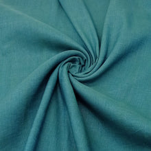 Load image into Gallery viewer, Teal Green Cotton Linen Fabric